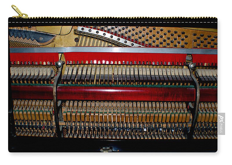 Kimball Chicago Piano Zip Pouch featuring the photograph Kimball Chicago Piano by Tikvah's Hope