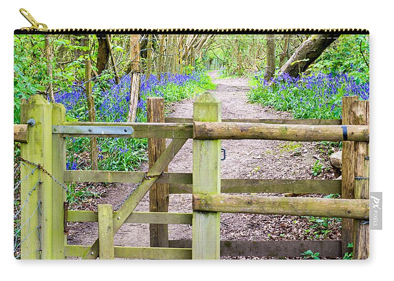 Bluebell Zip Pouch featuring the photograph Kissing Gate by Roy Pedersen