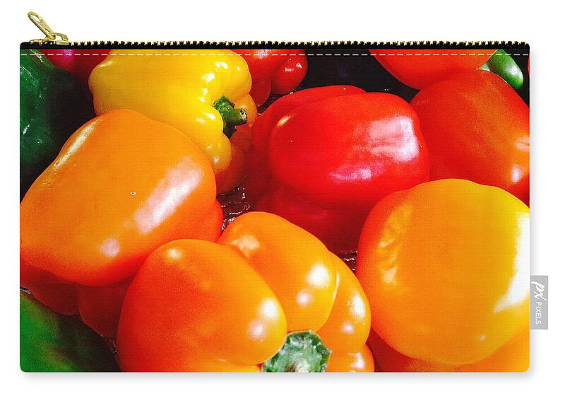 Peppers Zip Pouch featuring the photograph Kitchen Art by Kris Hiemstra