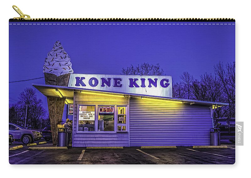 Kone King Zip Pouch featuring the photograph Kone King by John Angelo Lattanzio