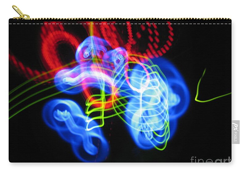 Lights Zip Pouch featuring the photograph L E D Painting 0255 by James B Toy