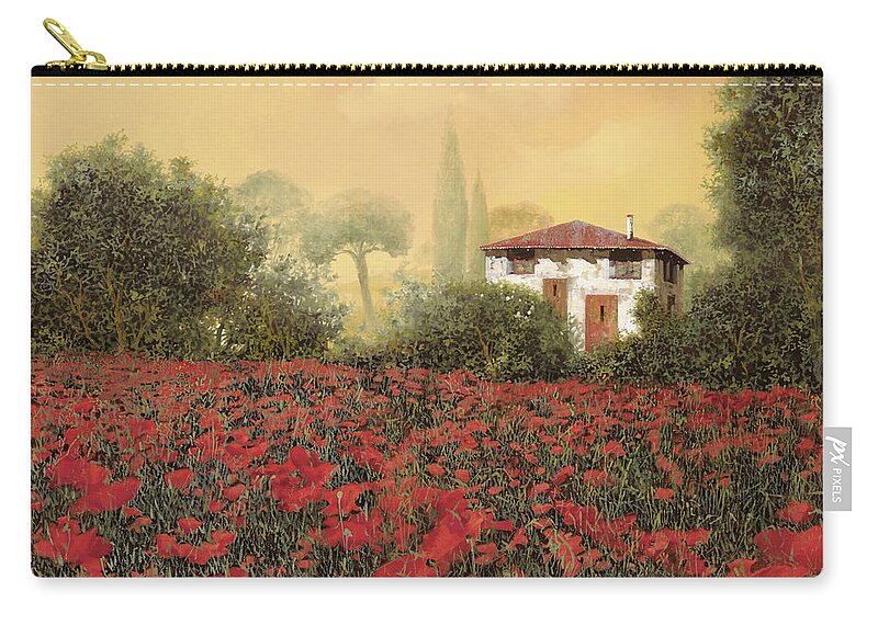 Summer Carry-all Pouch featuring the painting La casa e i suoi papaveri by Guido Borelli