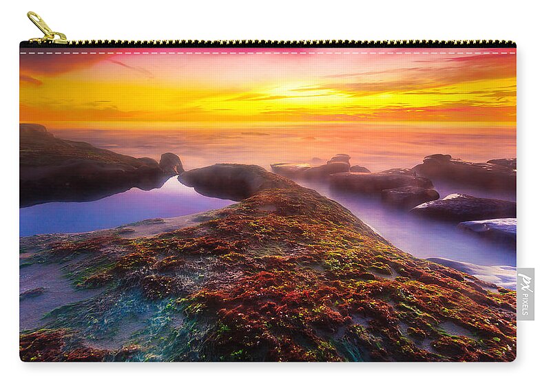 California Zip Pouch featuring the photograph La Jolla Sunset by Ben Graham