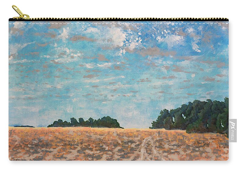 Landscape Zip Pouch featuring the painting La Salles Prairie by Kerry Beverly