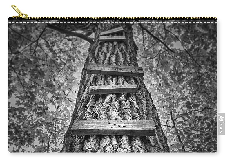 Tree Zip Pouch featuring the photograph Ladder to the Treehouse by Scott Norris