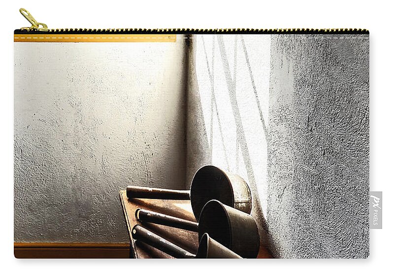 Ladles Zip Pouch featuring the photograph Ladles on Bench by Susan Savad