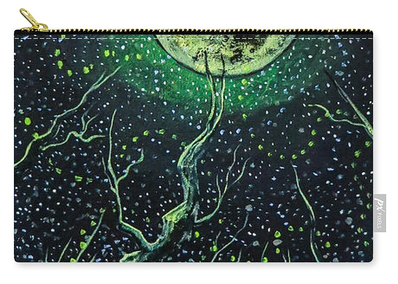 Trees Zip Pouch featuring the painting Lady Ice by Joel Tesch
