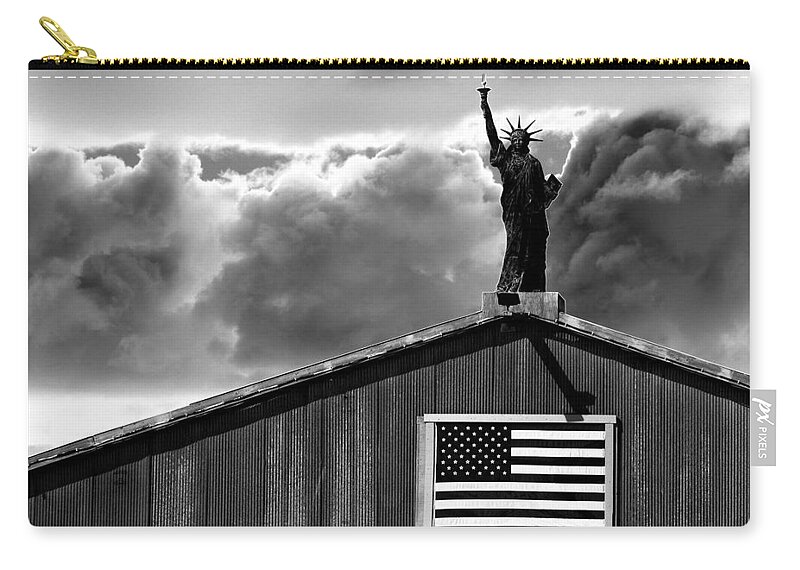 Statue Of Liberty Zip Pouch featuring the photograph Lady Liberty by Ron White