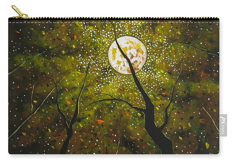 Trees Zip Pouch featuring the painting Lady Starlight by Joel Tesch