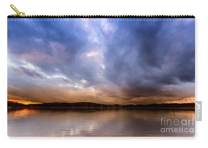 Lake-lanier Zip Pouch featuring the photograph Lake Lanier sunset by Bernd Laeschke