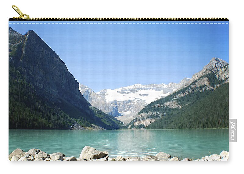 Lake Louise Zip Pouch featuring the photograph Lake Louise Alberta Canada by Terry DeLuco