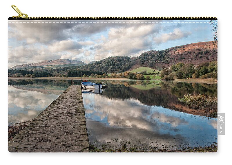 Lake Of Menteith Zip Pouch featuring the photograph Lake of Menteith by Nigel R Bell