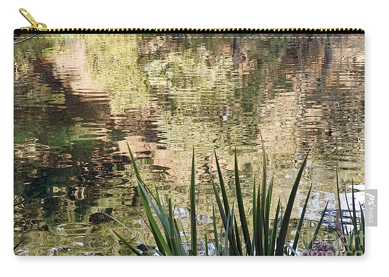 Kate Brown Zip Pouch featuring the photograph Lake Reflections by Kate Brown