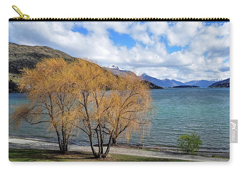 Scenics Carry-all Pouch featuring the photograph Lake Wakatipu, Queenstown by Steve Clancy Photography