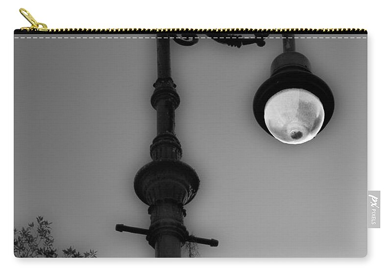 Street Lamp Zip Pouch featuring the photograph Savannah Lamp Post by Frank Bright