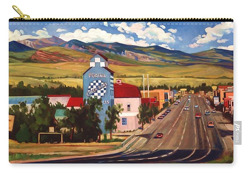 Lander Zip Pouch featuring the painting Lander 2000 by Art West
