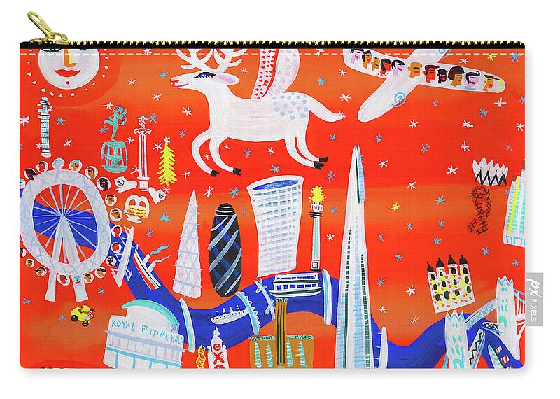 Abundance Zip Pouch featuring the photograph Landmarks Along The River Thames by Ikon Ikon Images