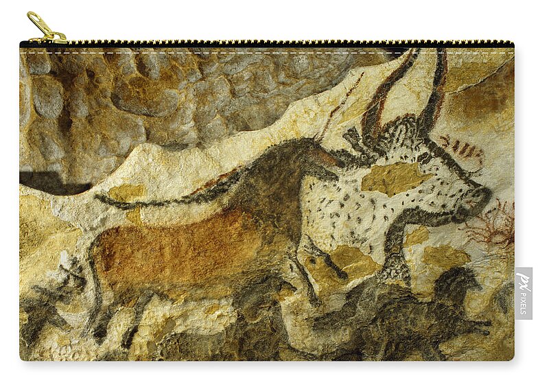 Lascaux Carry-all Pouch featuring the painting Lascaux Cave Painting by Jean Paul Ferrero and Jean Michel Labat