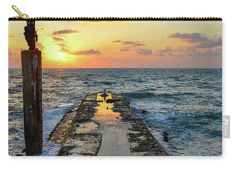 Scenics Zip Pouch featuring the photograph Last Colors Of The Day by Ran Zisovitch