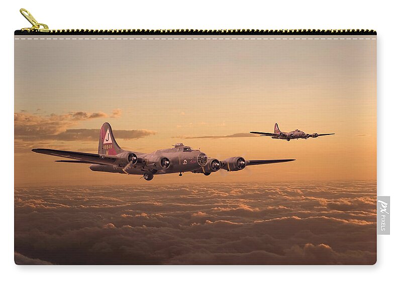 Aircraft Zip Pouch featuring the digital art Last Home by Pat Speirs
