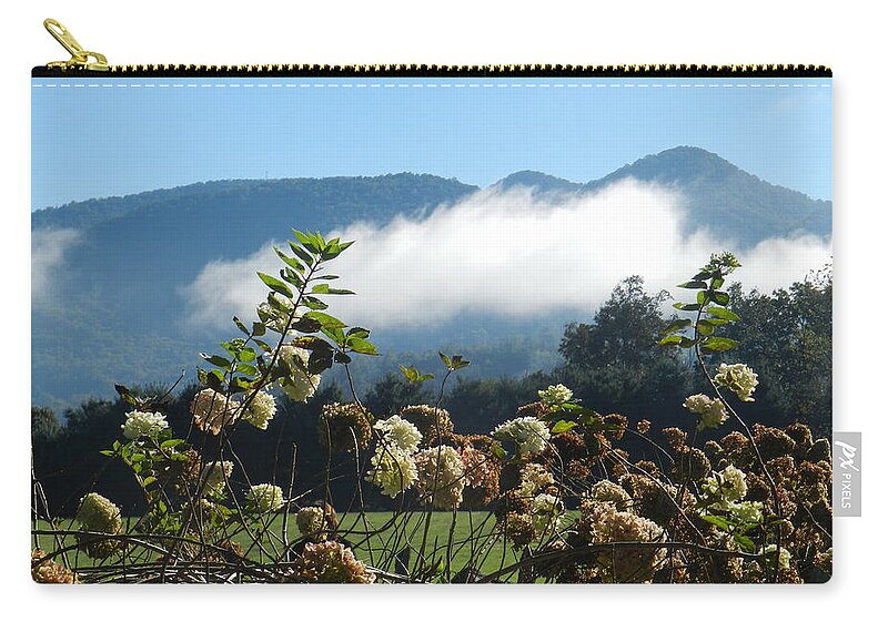 Ga Zip Pouch featuring the photograph Late Blooms by Deborah Ferree