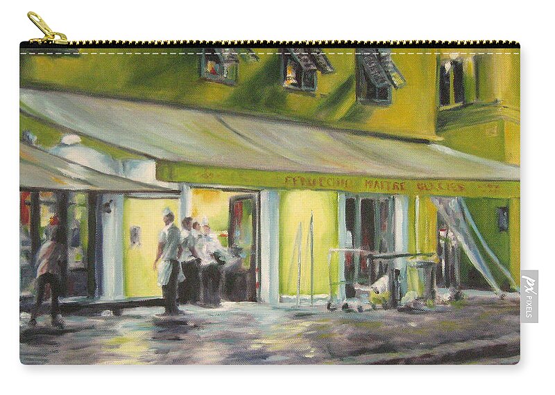 My Art Zip Pouch featuring the painting Late Night Cleanup by Connie Schaertl