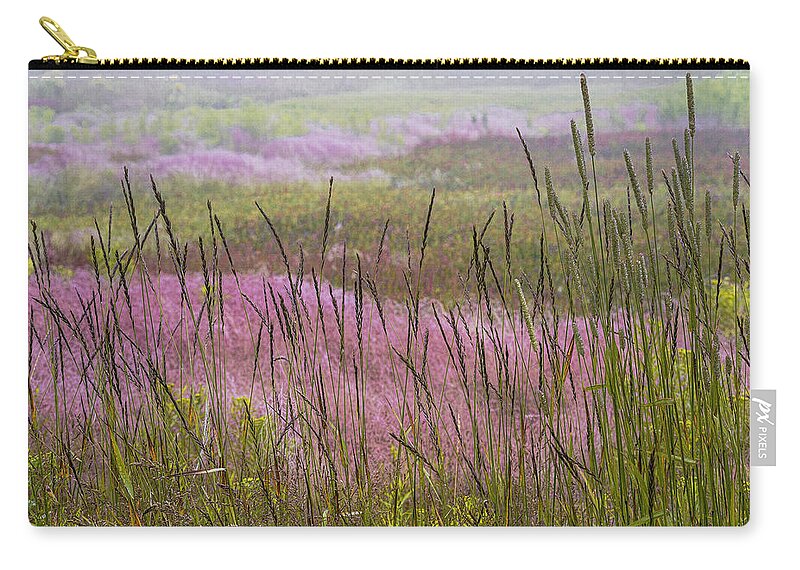Late Summer Grasses Zip Pouch featuring the photograph Late Summer Grasses by Marty Saccone