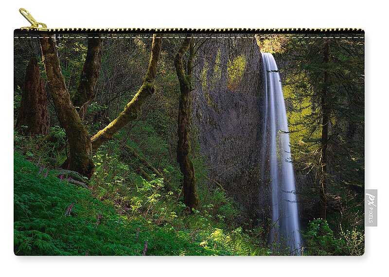 Oregon Zip Pouch featuring the photograph Latourell Falls by Dustin LeFevre
