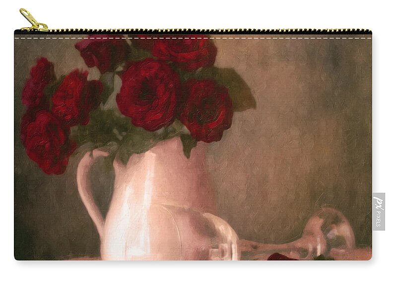 Impressionism Zip Pouch featuring the painting Le Spectre De La Rose by Georgiana Romanovna