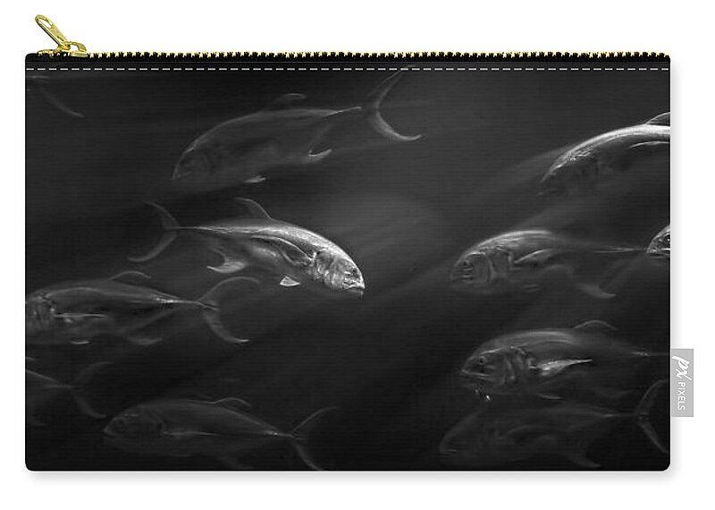 Fish Zip Pouch featuring the photograph Lead Don't Follow by Mark Andrew Thomas