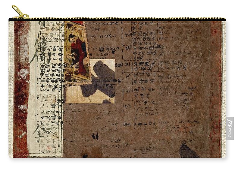 Leather Journal Collage Canvas Print / Canvas Art by Carol Leigh
