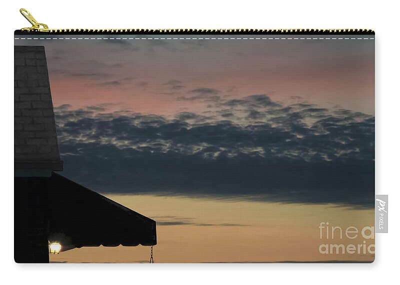 Leave The Light On Zip Pouch featuring the photograph Leave The Light On by Charlie Cliques