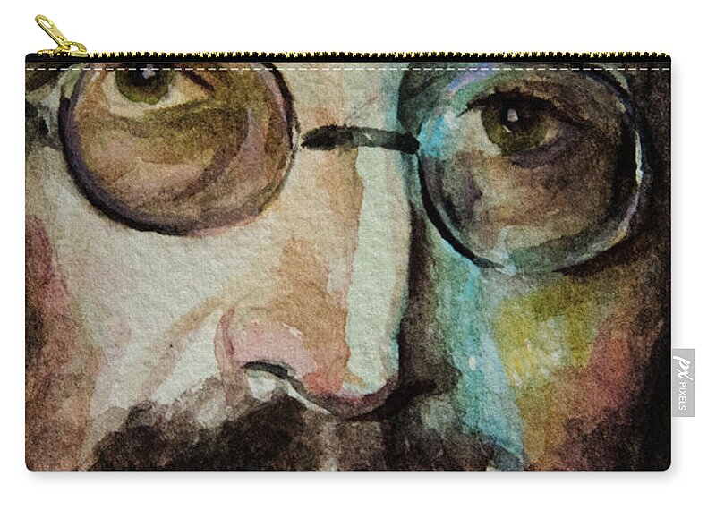 John Lennon Zip Pouch featuring the painting Lennon by Laur Iduc