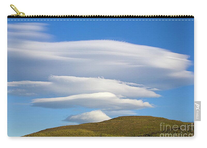 00346037 Zip Pouch featuring the photograph Lenticular Clouds Over Torres Del Paine by Yva Momatiuk John Eastcott