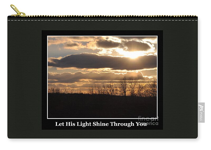 Inspiration Zip Pouch featuring the photograph Let His Light Shine Through You by Kirt Tisdale