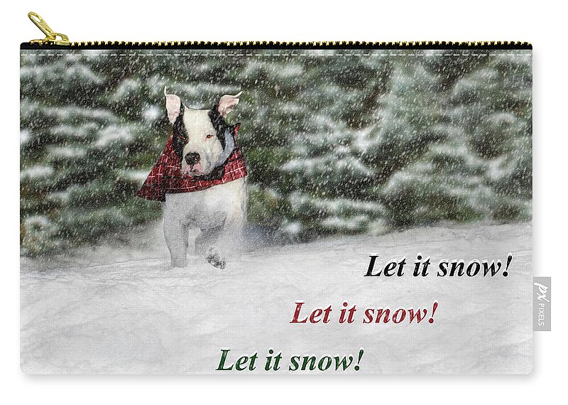 Sold Zip Pouch featuring the photograph Let it Snow by Shelley Neff