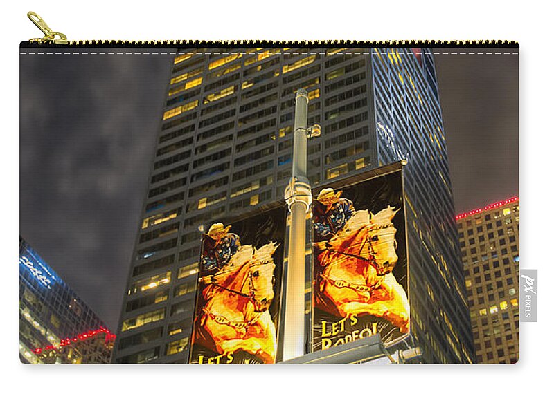 Downtown Carry-all Pouch featuring the photograph Let's Rodeo by Tim Stanley