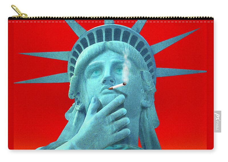 Pop Art Carry-all Pouch featuring the photograph Liberated Lady - Special by Mike McGlothlen