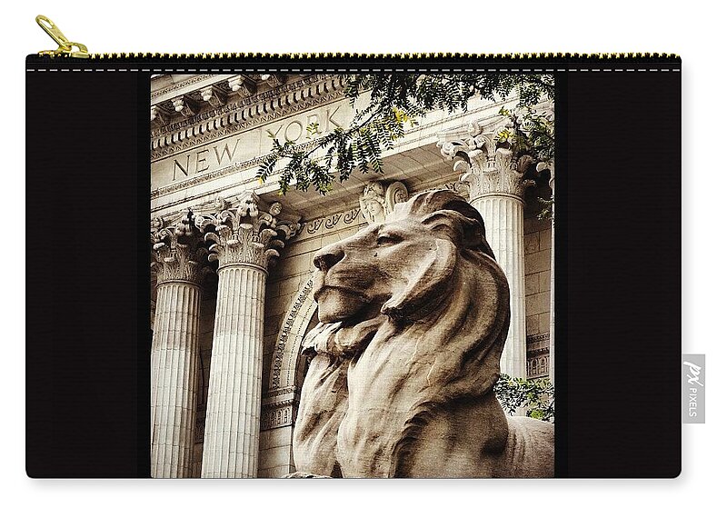  Zip Pouch featuring the photograph Library by Lorelle Phoenix