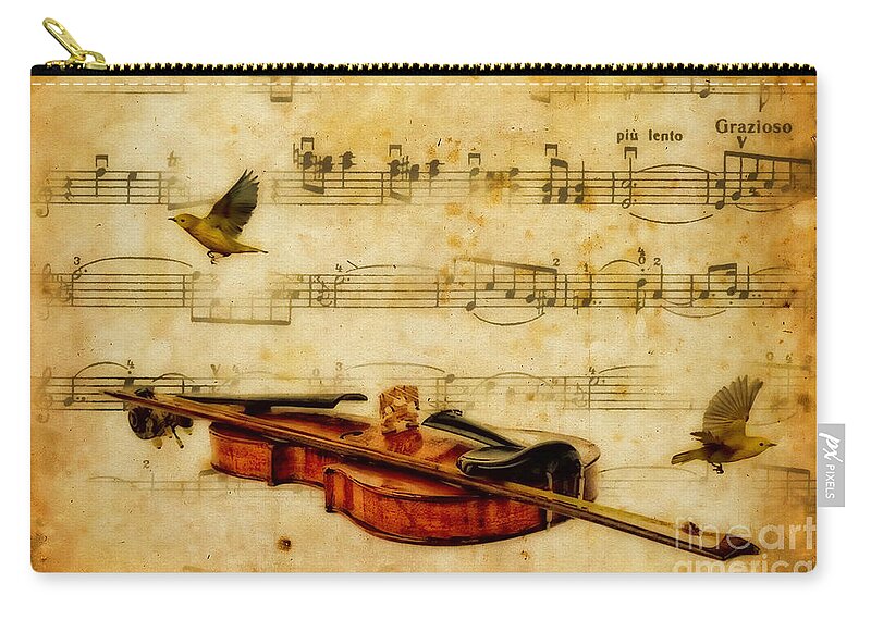 Music Zip Pouch featuring the digital art Liebesfreud Joy of Love by Olga Hamilton