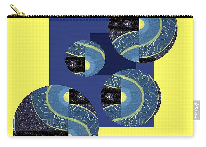 Abstract Zip Pouch featuring the painting Light And Flow by Helena Tiainen