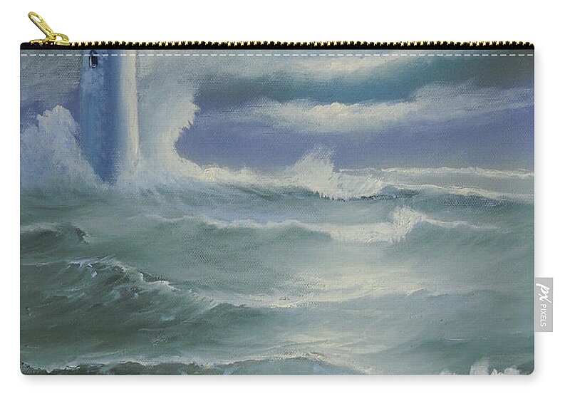 Seascape Carry-all Pouch featuring the painting Light at Sea by Kathie Camara