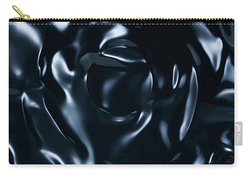 Vitality Zip Pouch featuring the photograph Light Effect On Black Surface by Level1studio