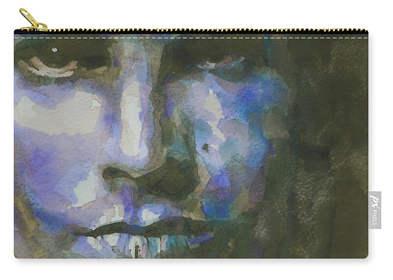 Jim Morrison Zip Pouch featuring the painting Light My Fire by Paul Lovering