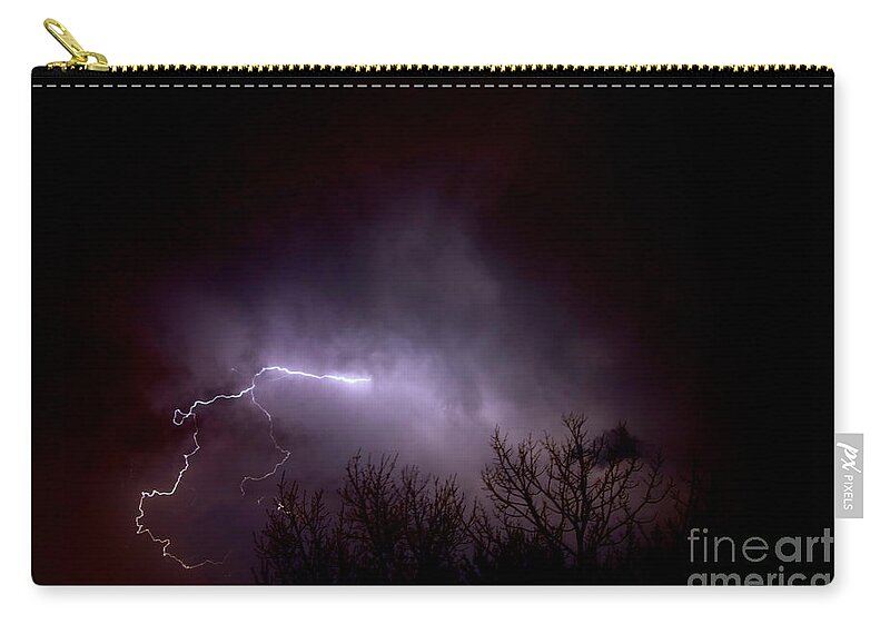 Light Zip Pouch featuring the photograph Lightning 2 by Jacqueline Athmann
