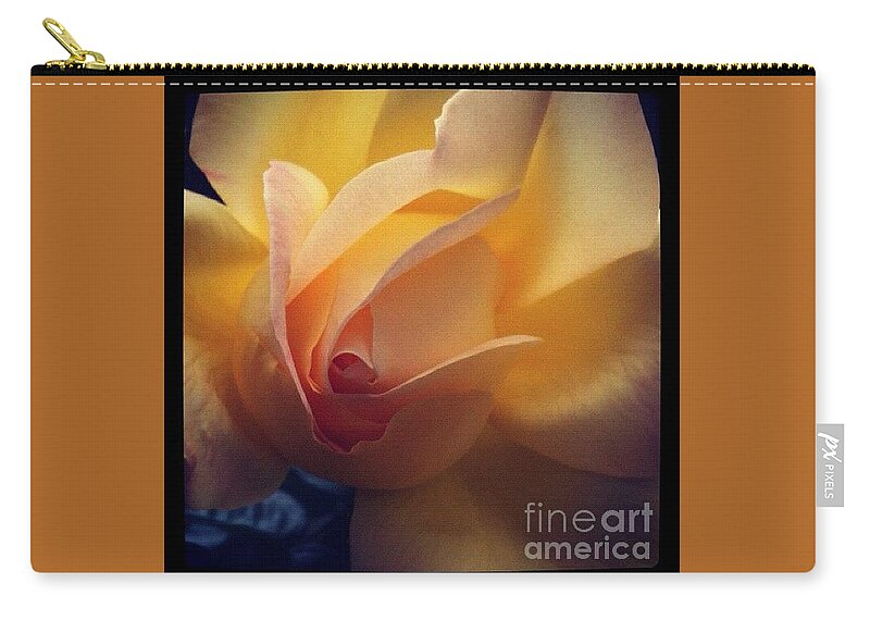 Rose Zip Pouch featuring the photograph Like Butter by Denise Railey