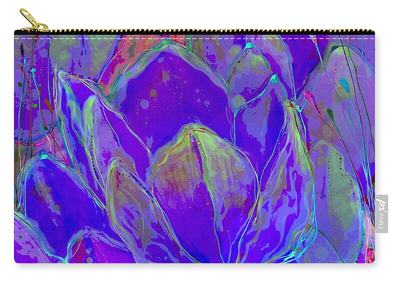 Tulips Zip Pouch featuring the digital art Lilac Fusion by Mary Eichert