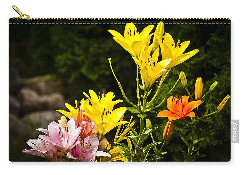 Blossom Carry-all Pouch featuring the photograph Lilies of the Garden by Christi Kraft