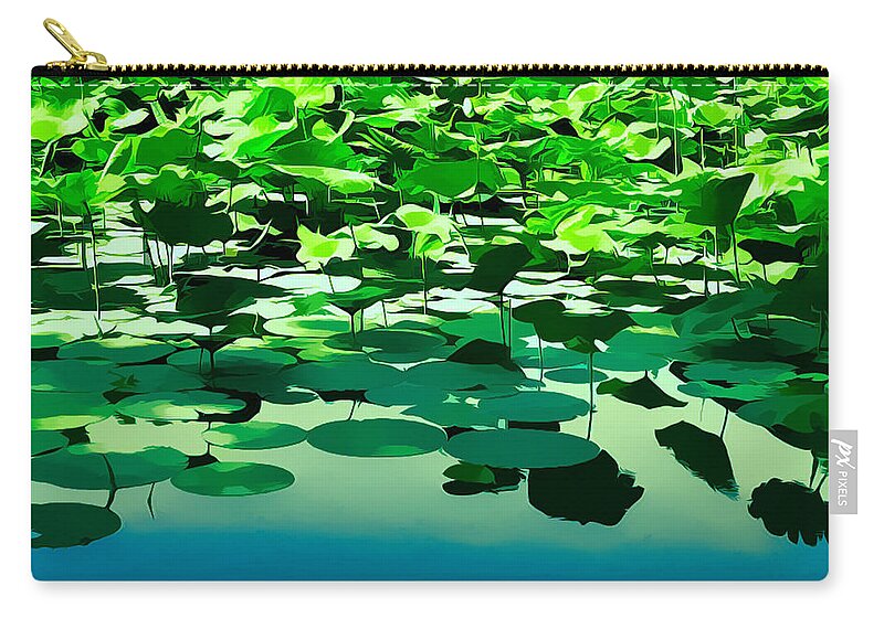 Lilly Pads Zip Pouch featuring the photograph Lilly Pads of Reelfoot Lake by Bonnie Willis