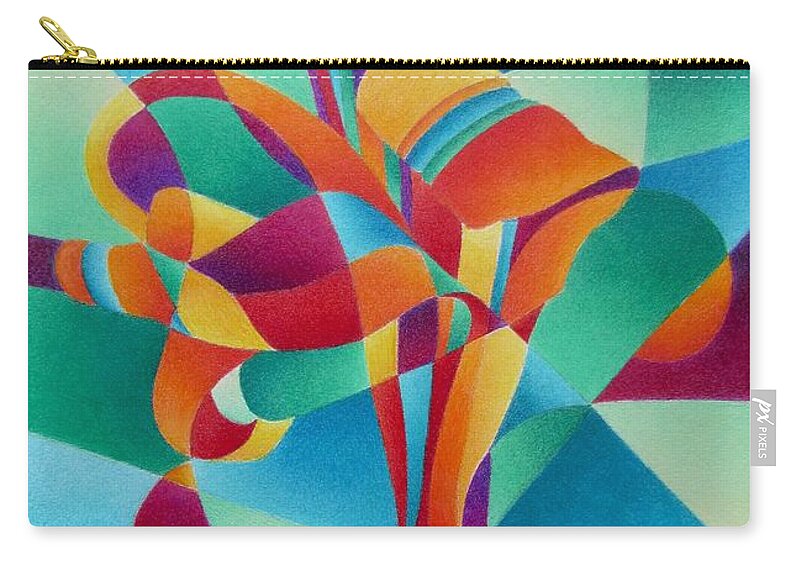 Lily Zip Pouch featuring the painting Essentially Lily by Pamela Clements